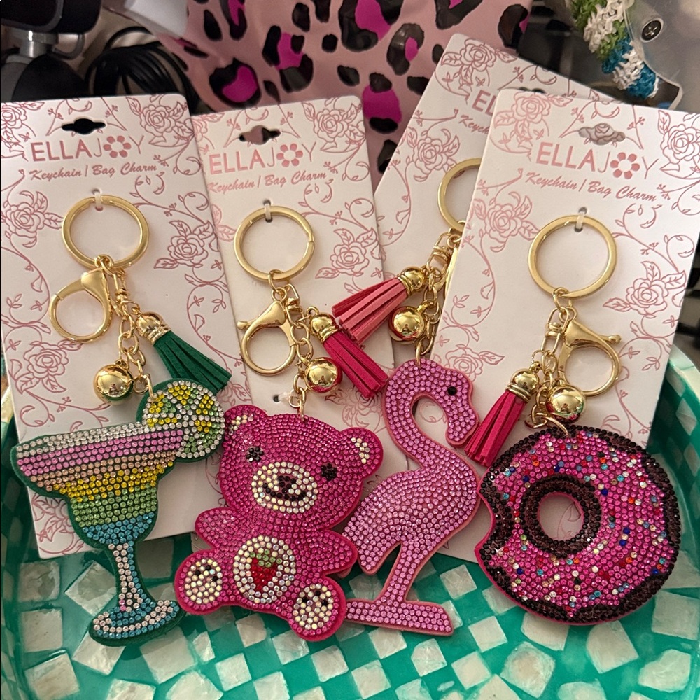 Rhinestone bag charms ✨